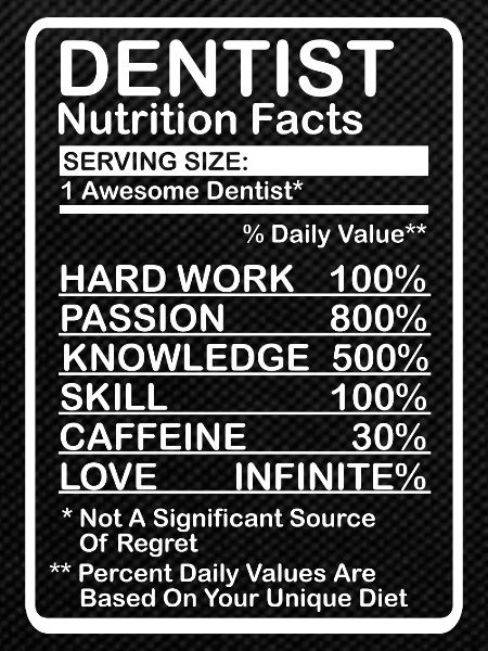 Dentist Nutritional Information