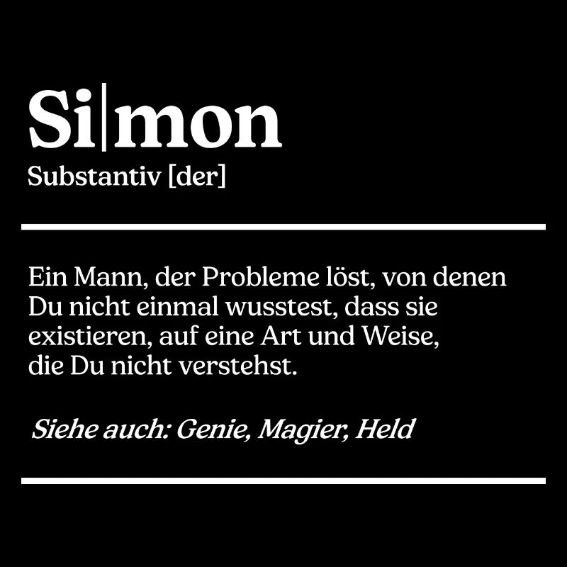 Simon Name Definition Design für stolze Simons