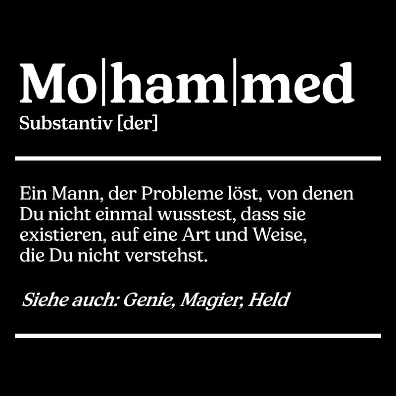 Mohammed Definition Design für stolze Mohammeds