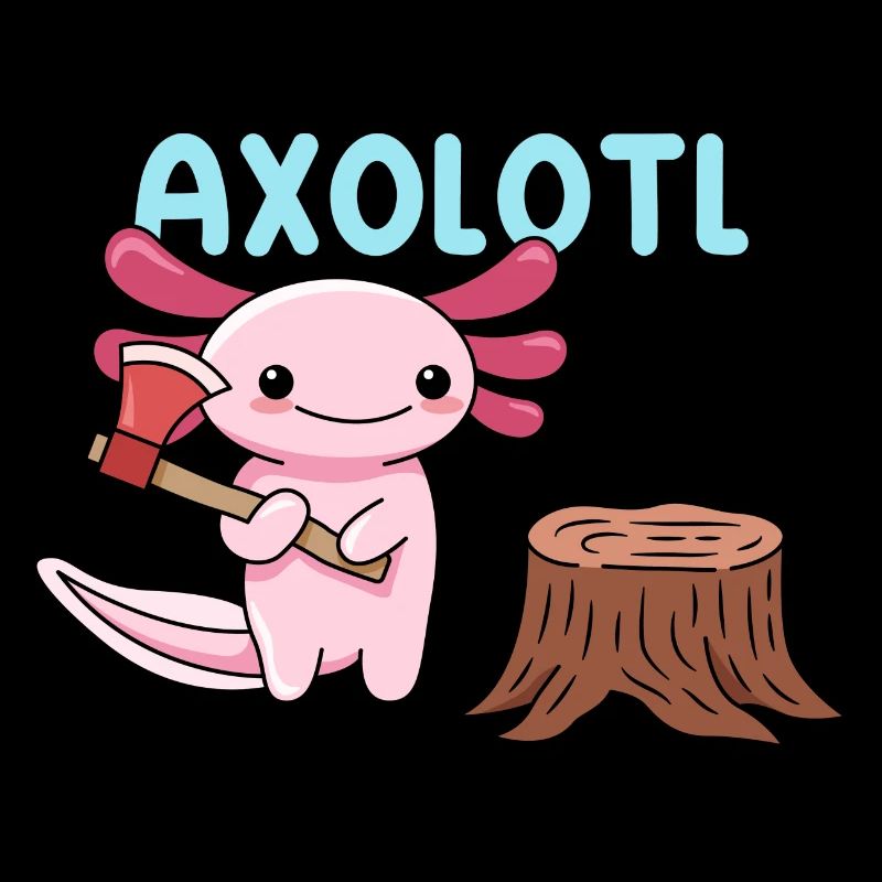 Conception de jeu de mots Axe Axolotl pour les amateurs d’axolotl