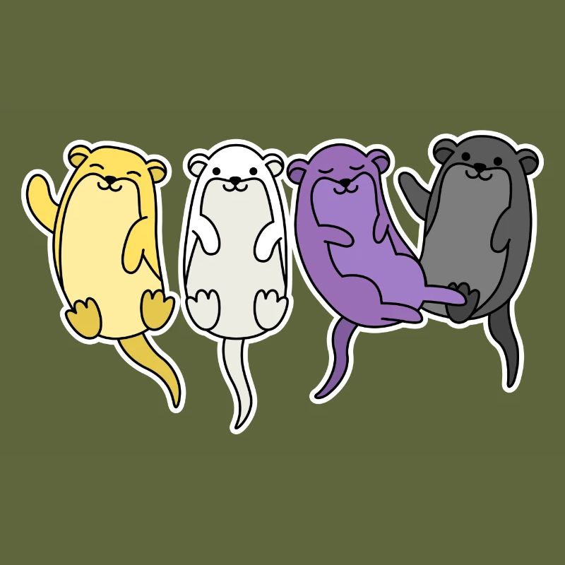 Non-binary flag otter design for proud Enbys