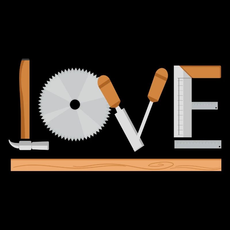 Outils de travail du bois Love Design pour