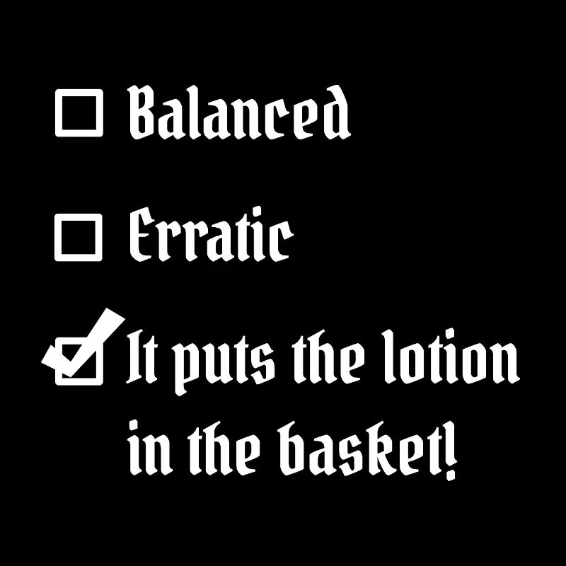 It puts the lotion in the basket