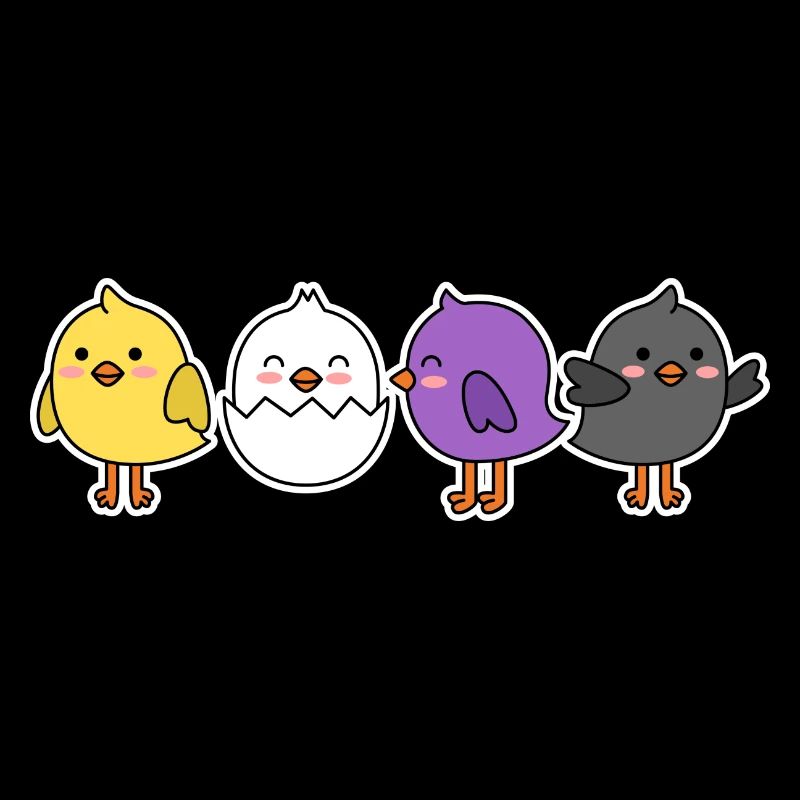 Nonbinary Flag Chick Design for Proud Enbys