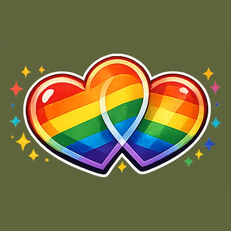 Double Heart Rainbow Splendor