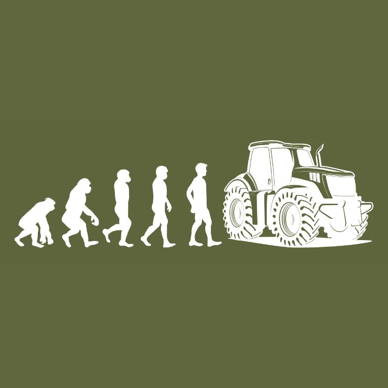 Landwirt Evolution weiß