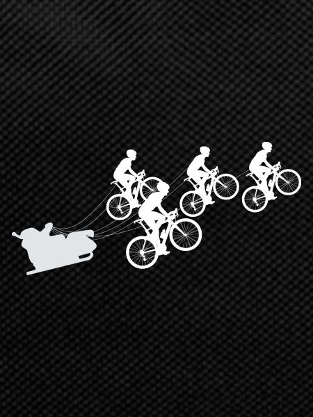 Santa Claus with bicycles