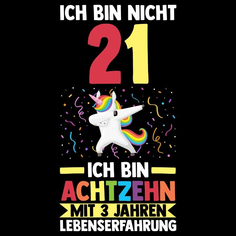 21. Geburtstag Einhorn 21 Jahre Geschenk