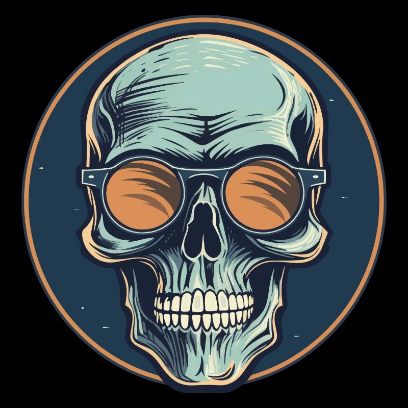 Skull with sunglasses, skull, skeleton