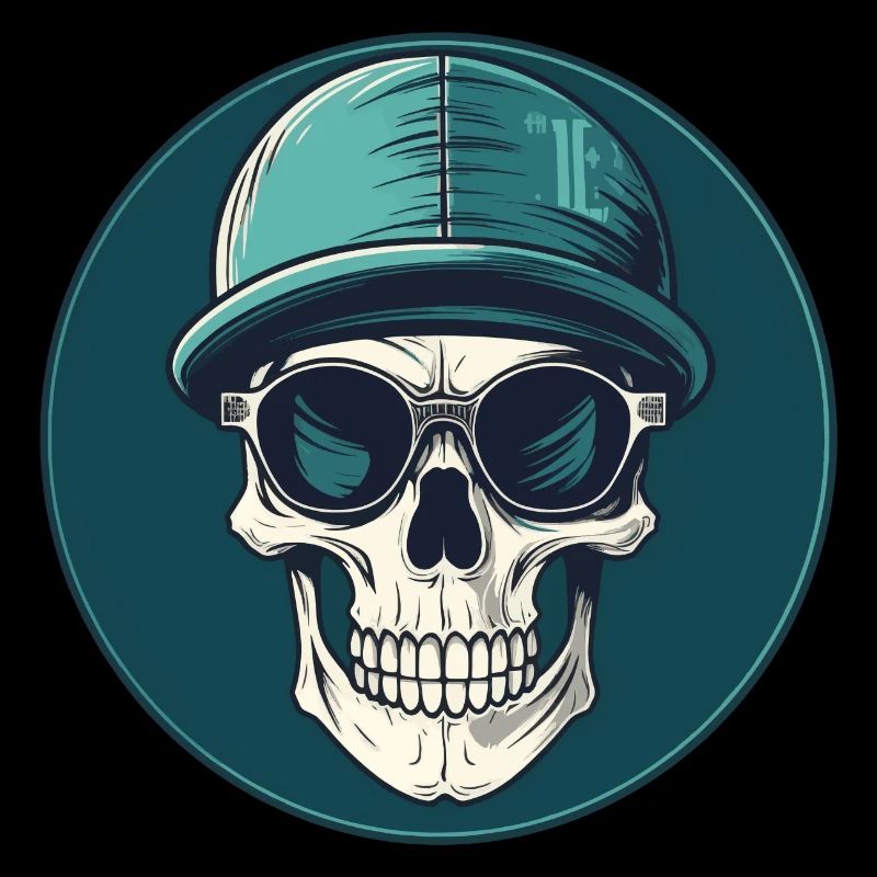 Skull with sunglasses, skull, skeleton