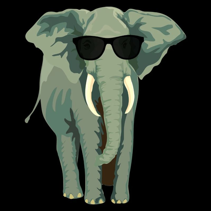 Elephant with sunglass