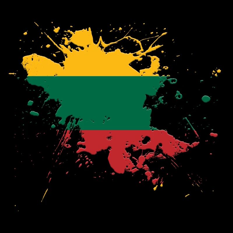 Drapeau de la Lituanie comme une touche de couleur