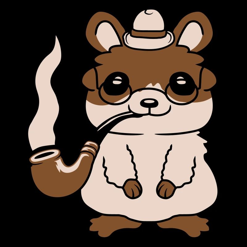Mr. Hamster smokes pipe