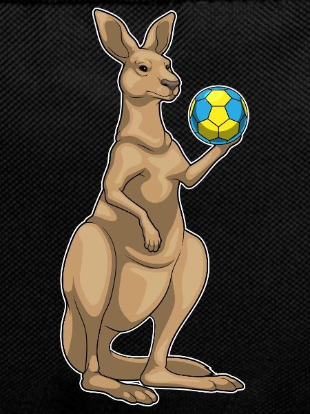 Kangaroo Handball Player Handball
