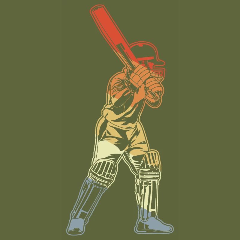 Retro Cricket Batter