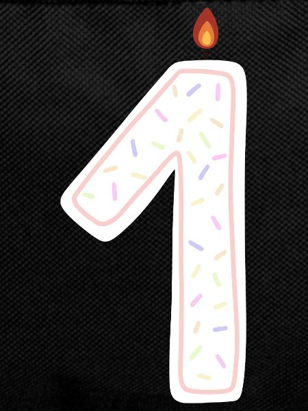 Celebration Candle with Sprinkles Design