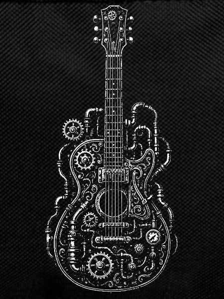 Steampunk Guitar Geared Ornament