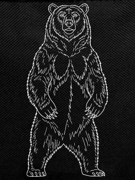 Minimalist Bear Silhouette Freedom