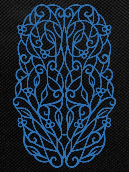 Blue stylish ornamental element