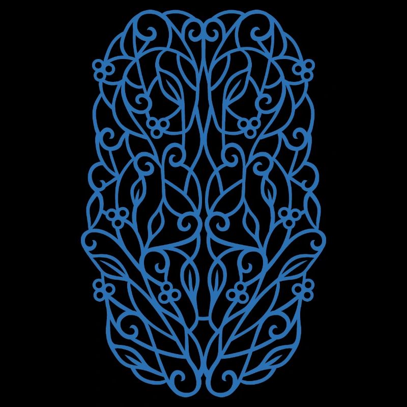 Blue stylish ornamental element