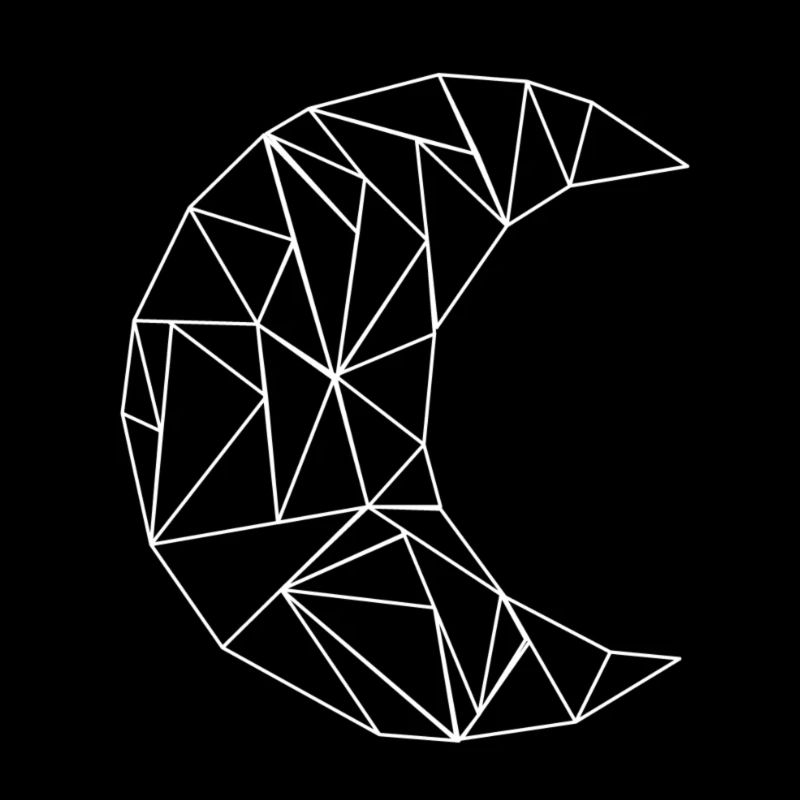 Moon White white moon logo