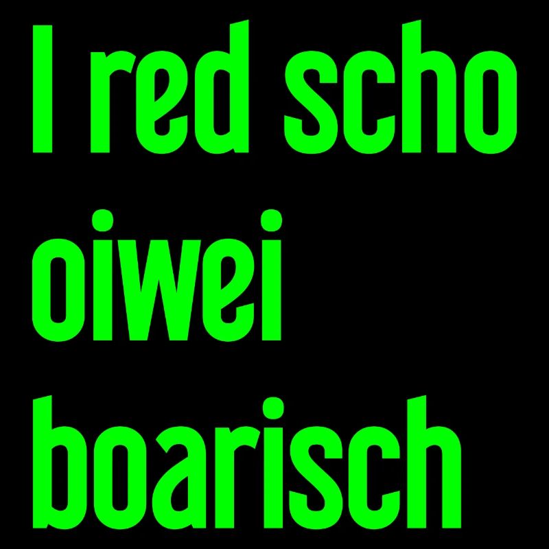 I red scho oiwei boarisch