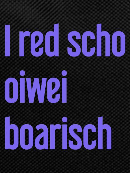 I red scho oiwei boarisch