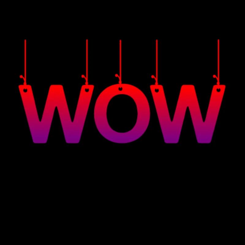 Testo Wow Design mit farbigen Vorschaltgeräten