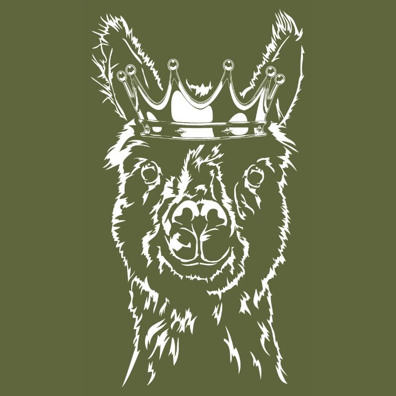 Funny Llama Portrait with Crown Animals Wilsigns