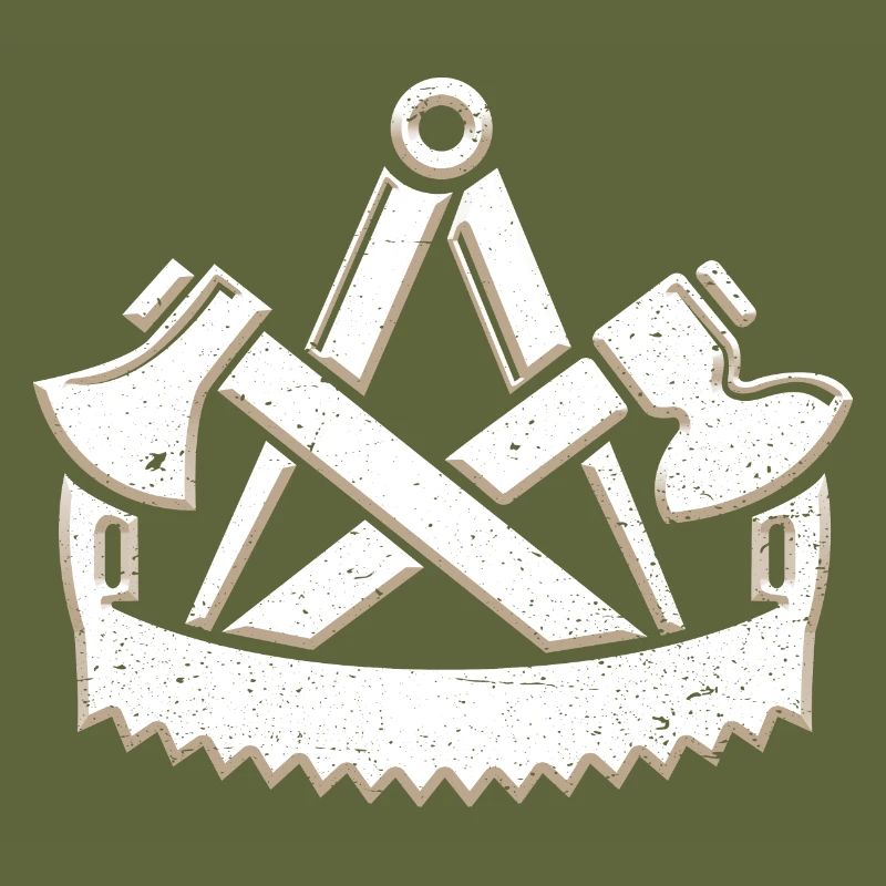 Cool charpentier guilde symbole 3D look grunge