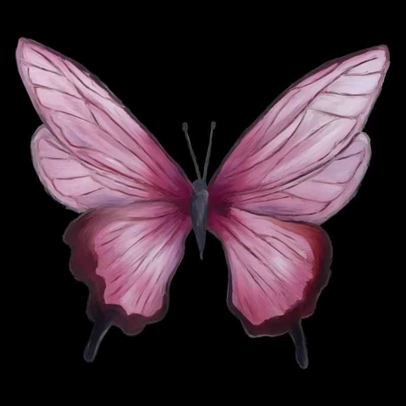 Soft Pink Watercolor Butterfly