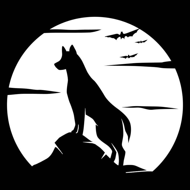 wolf full moon halloween werewolf night howl dog