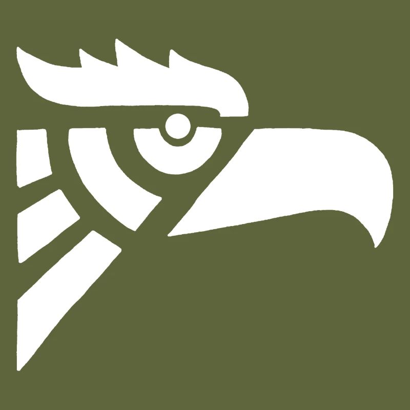 Aztec white eagle head