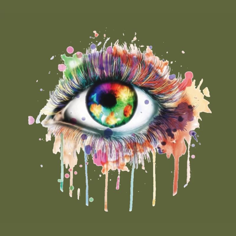 Œil arc-en-ciel Aquarelle Œil, Œil, Arc-en-ciel