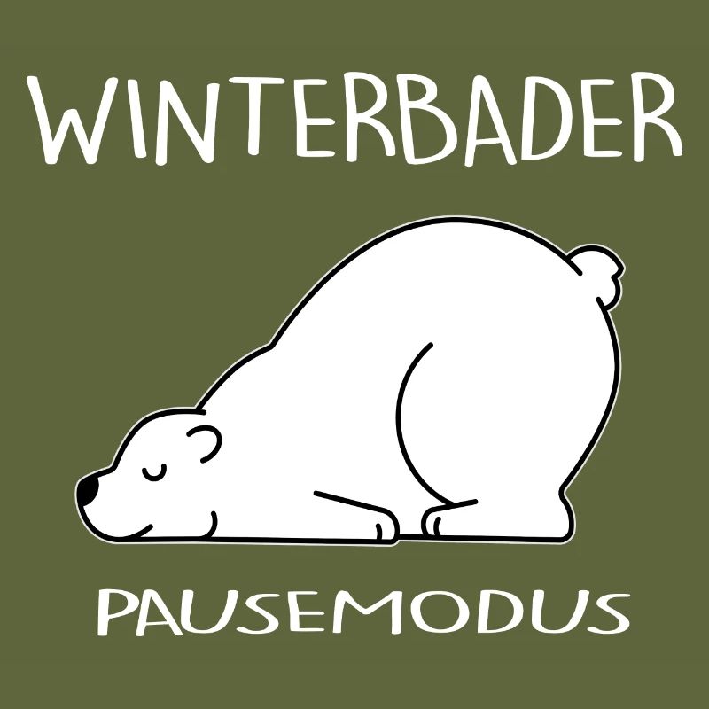 eisbader winterbader eisbär cool cold winter pause