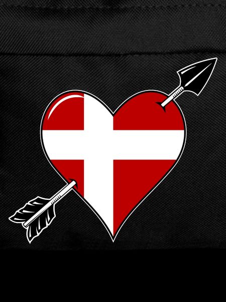 Denmark flag heart in love