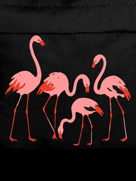 Lebendige Flamingowiese Illustration