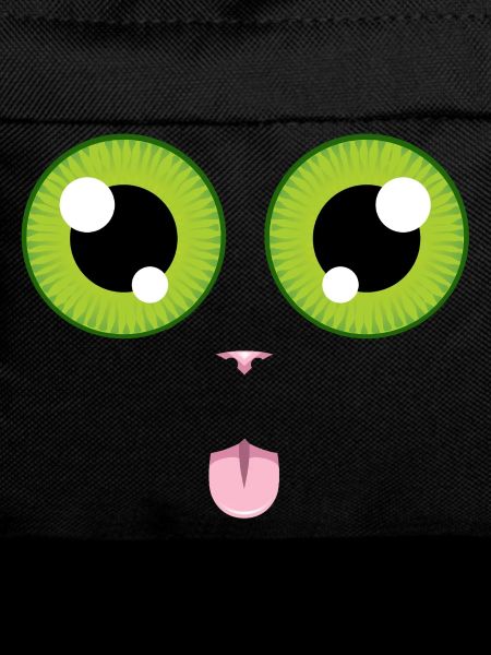 Cat sticks out its tongue