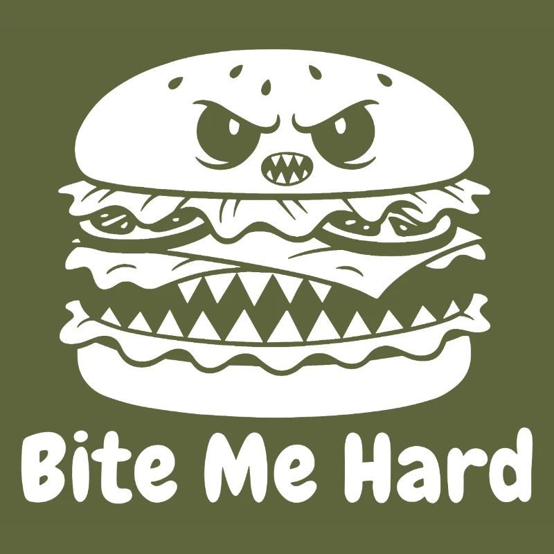 Wütender Hamburger Bite Design
