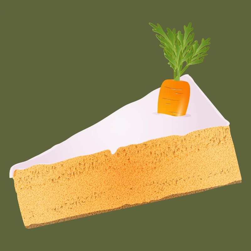 Moist carrot cake with funny decoration
