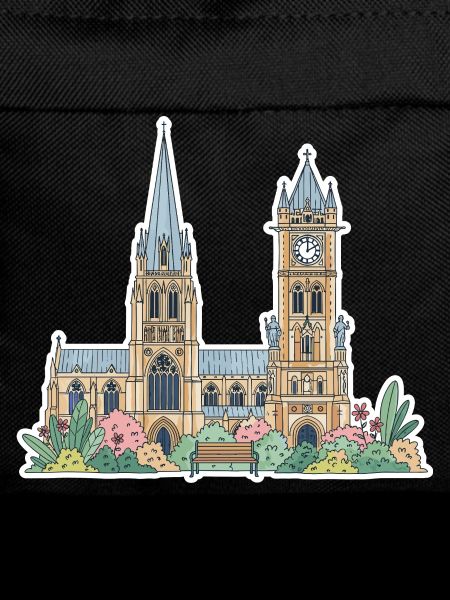 Leicester Skyline Clock Tower Cathedral Sticker