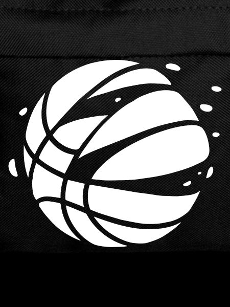 Monochrome Geometric Basketball Glyph