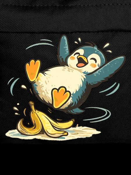 Pinguin Springende Banane