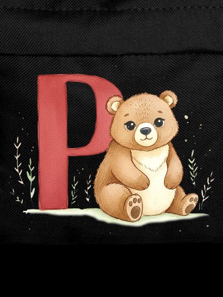 Bear with letter P