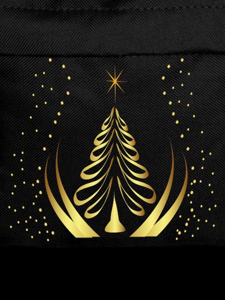 Goldene Weihnachtsbaum-Silhouette