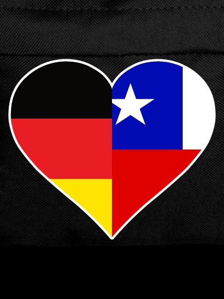 Deutsch-Chilenisches Flaggenherz