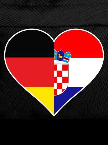 Deutsch-Kroatisches Flaggenherz