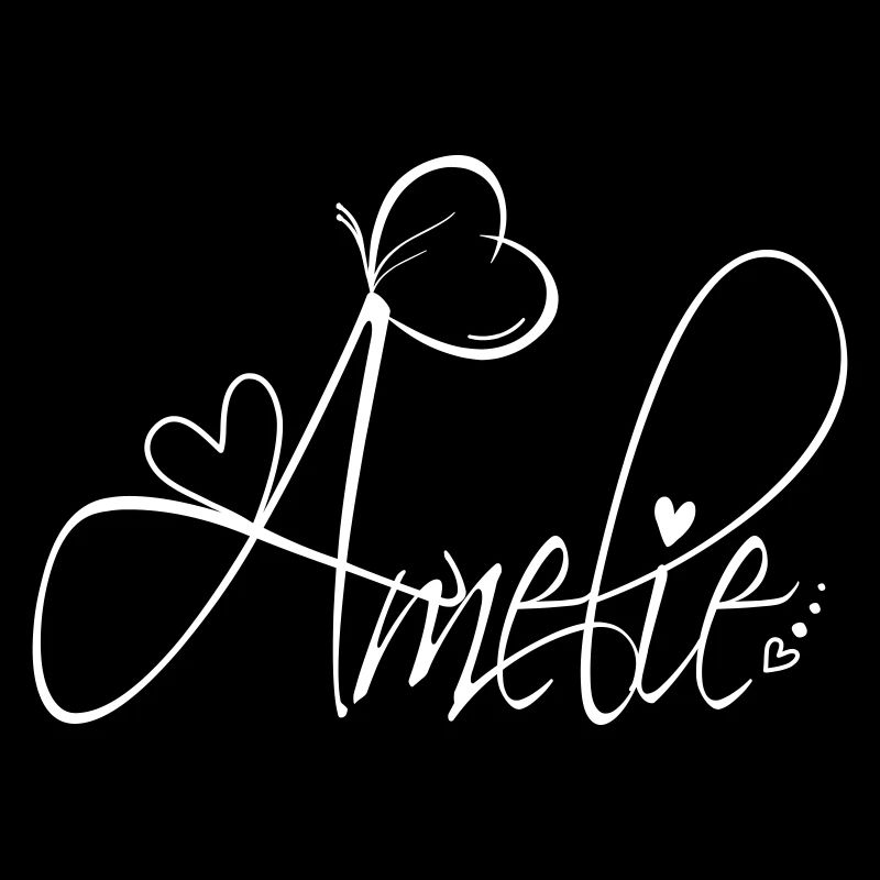 Amelie Last Name First Name Girl Calligraphy Decor