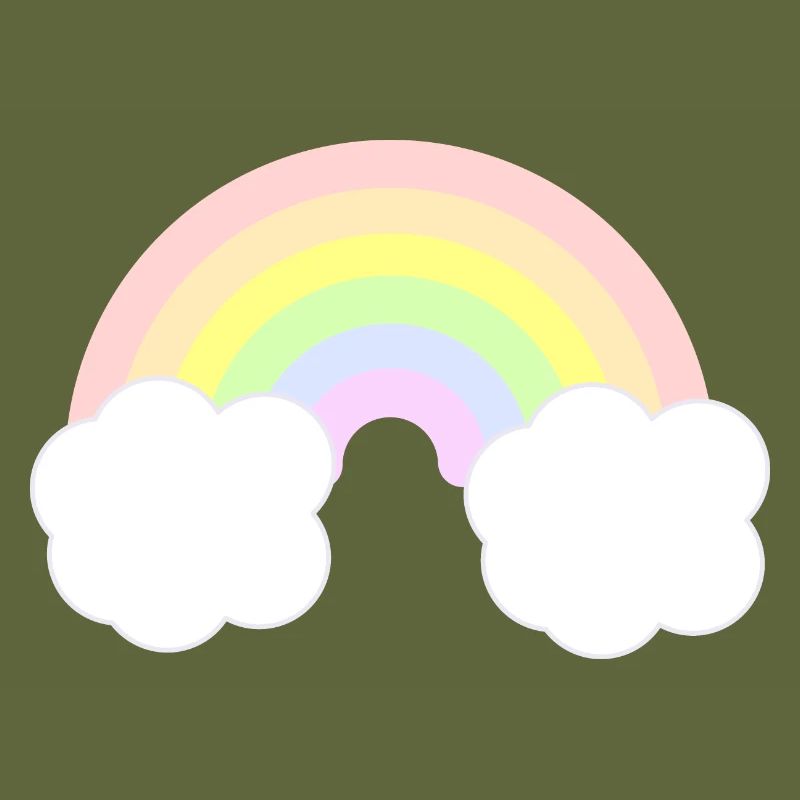 Arc-en-ciel pastel mignon