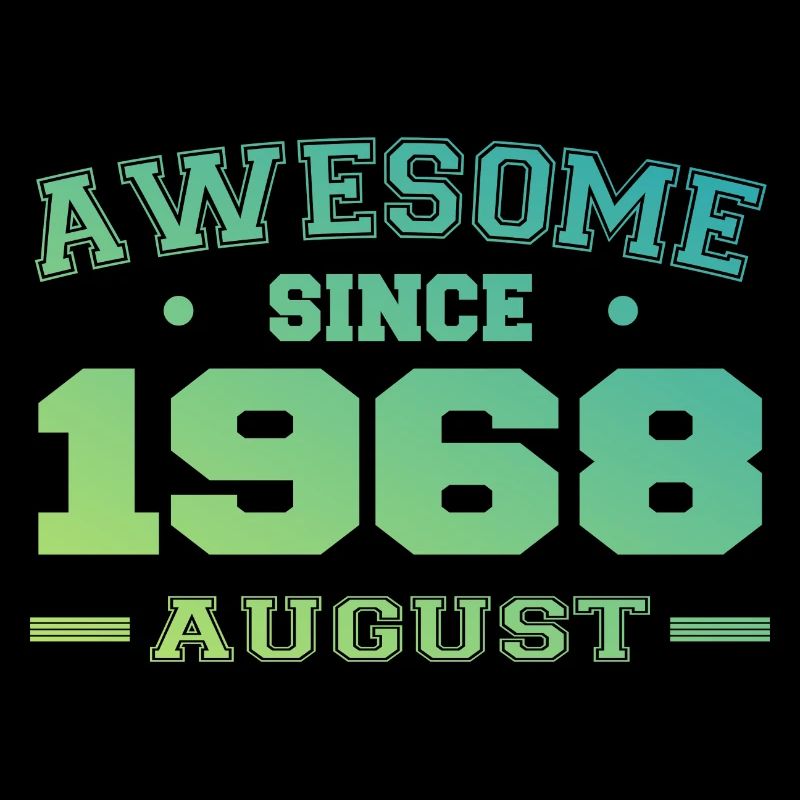 1968 August Year Birth Birthday August 1968